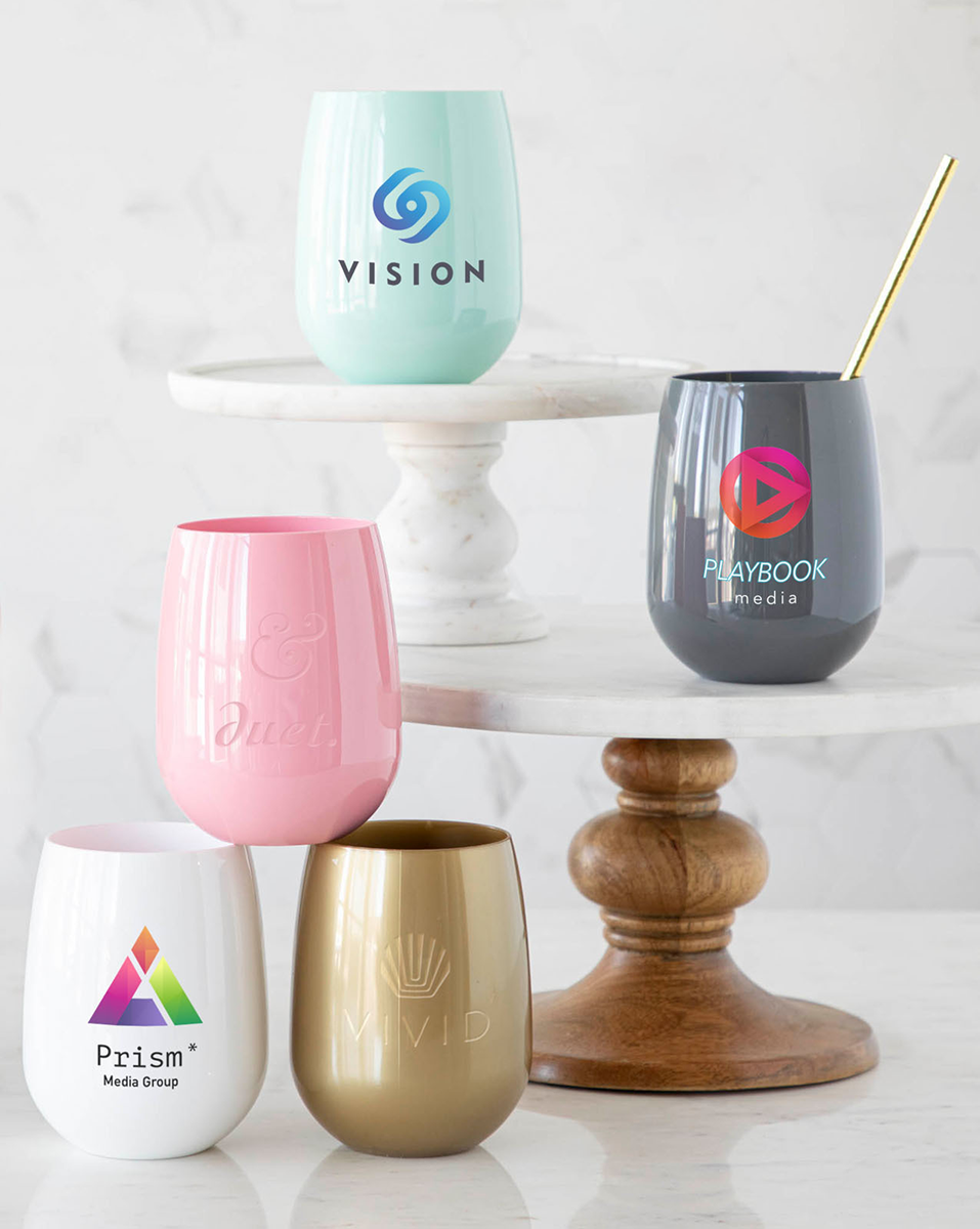 Symglass 12oz Colored Stemless Wine Glass 7