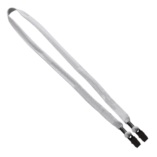 5/8" Double-Ended Polyester Shoelace Lanyard with Metal Crimp and Metal Bulldog Clip 10
