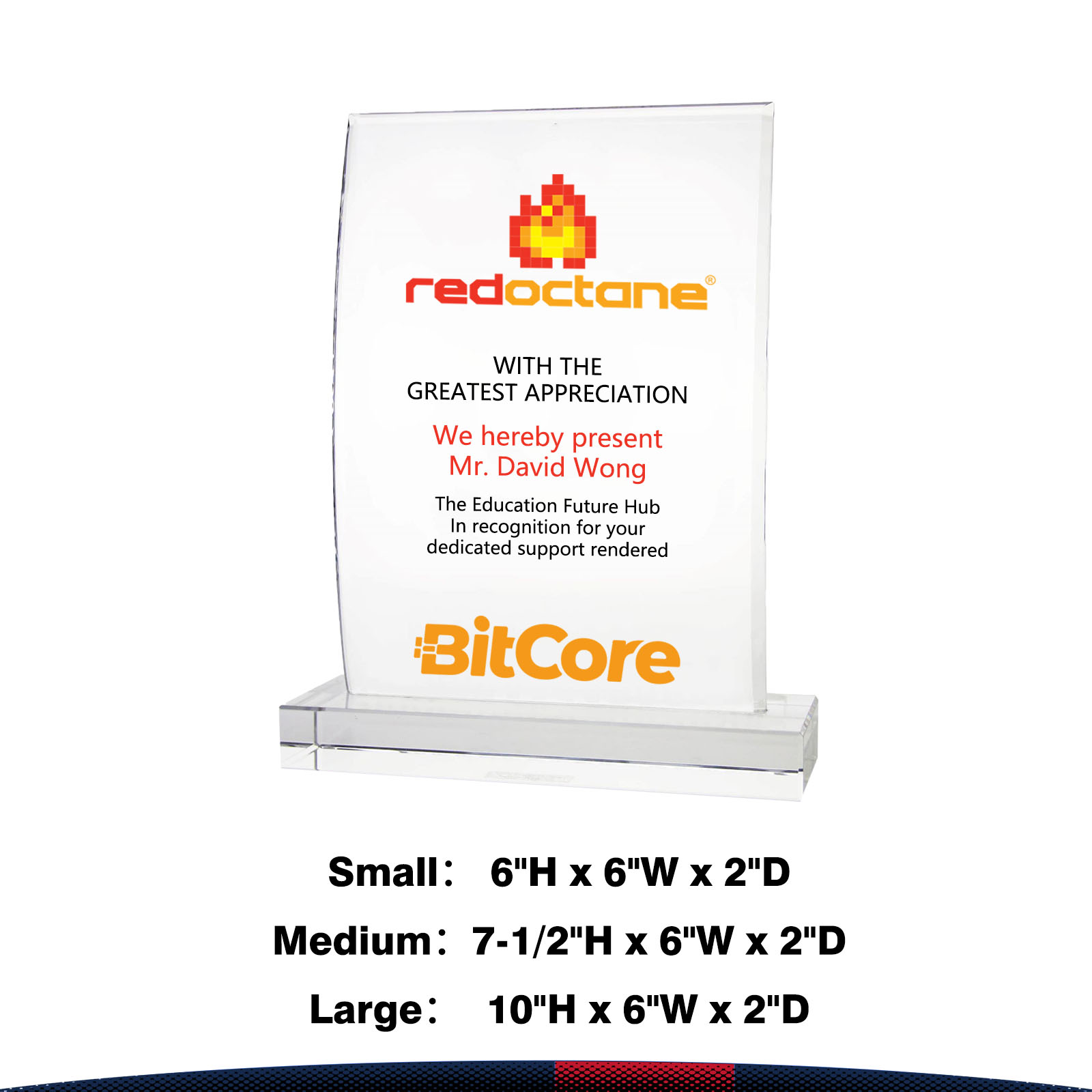 Rosam Curved Rectangle Award 4