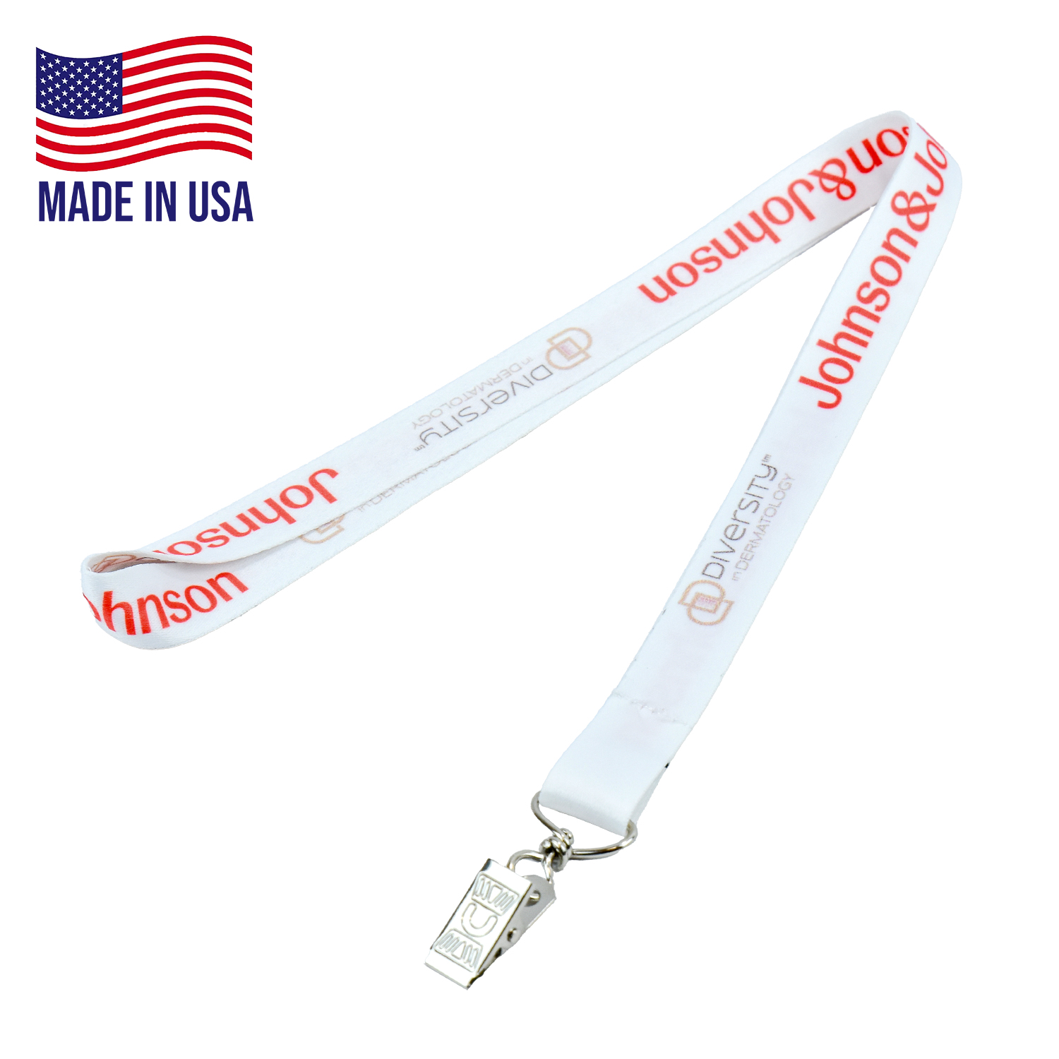 USA made Lanyard - 3/4 inch Dye-Sublimation w/ Bulldog Clip 1