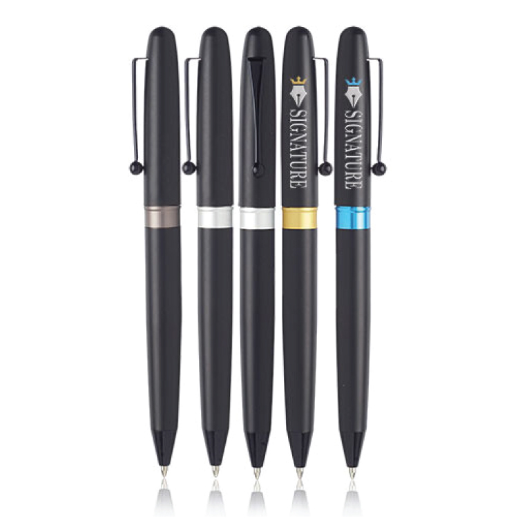 Sleek Aluminum Pen with Rubber Coating 3