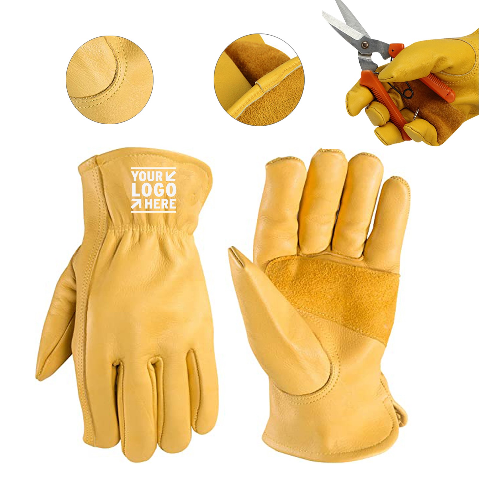 Men's and Women's Leather Work Gloves 2