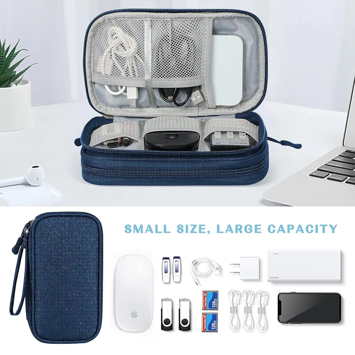 Travel Cable Organizer Bag for Cable,Cord,Charger,Earphone 2