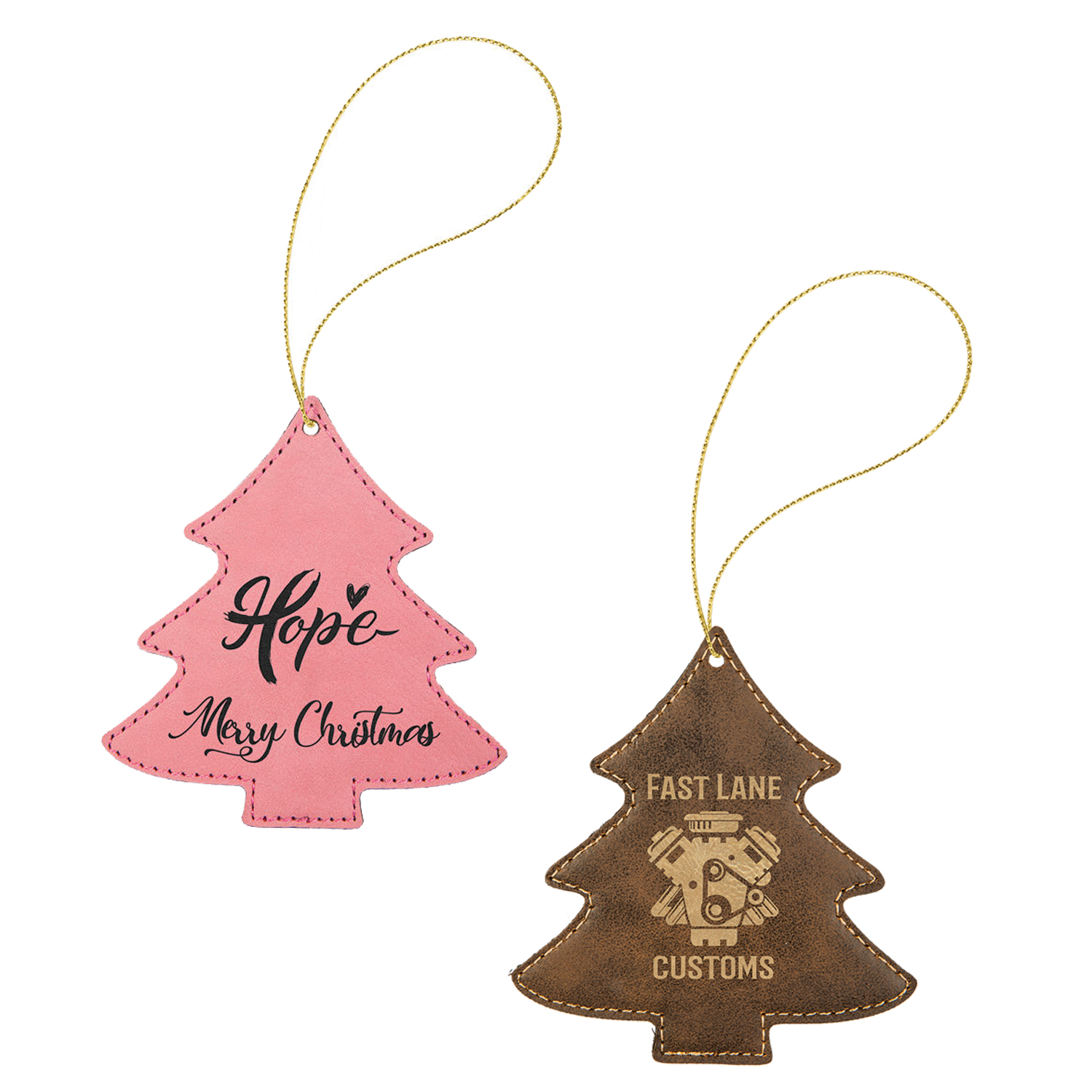Tree Leatherette Ornament 2