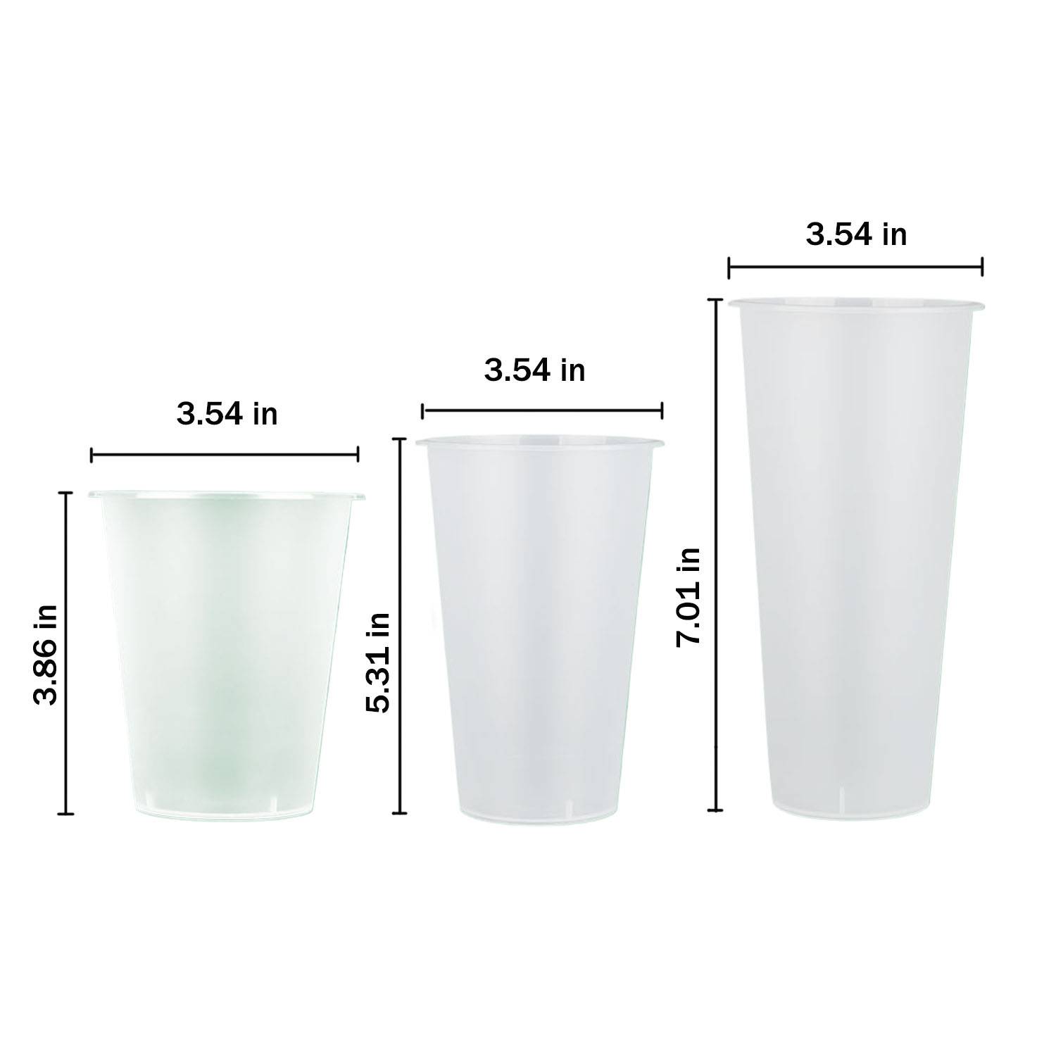 12/17/24oz Disposable Frosted Heat Resistant Plastic Cup 5