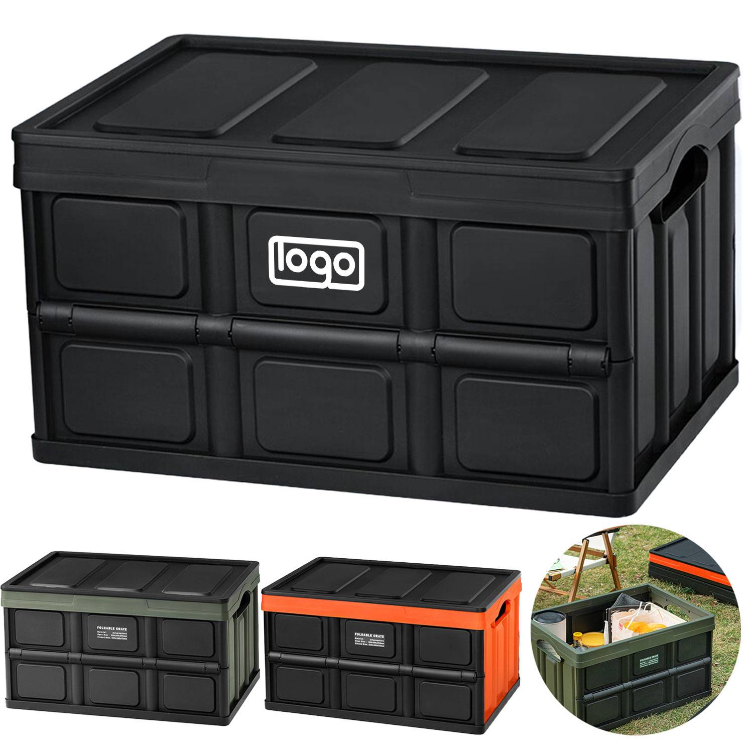 Foldable Plastic Storage Box, Car Trunk & Outdoor Organizer 3