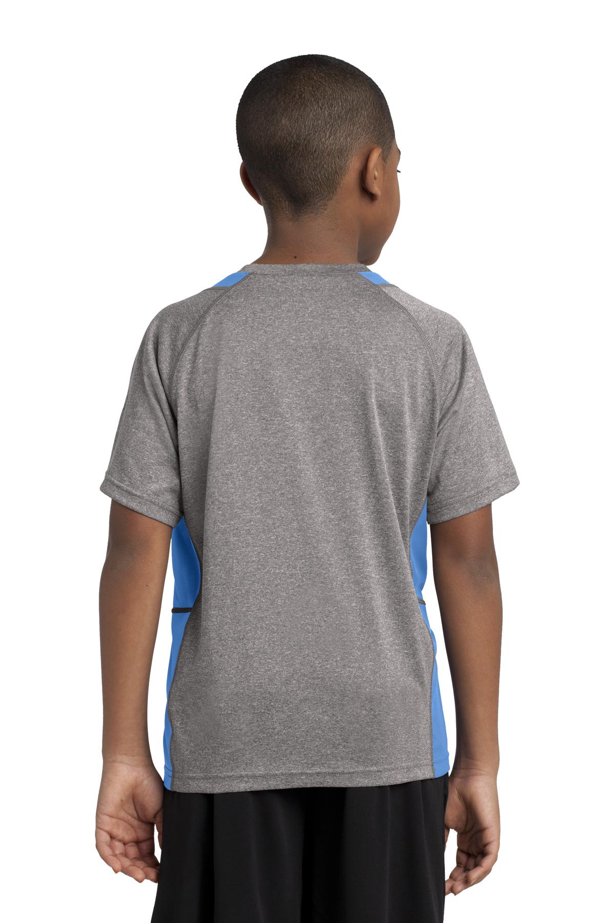 Sport-Tek Youth Heather Colorblock Contender Tee. YST361 34