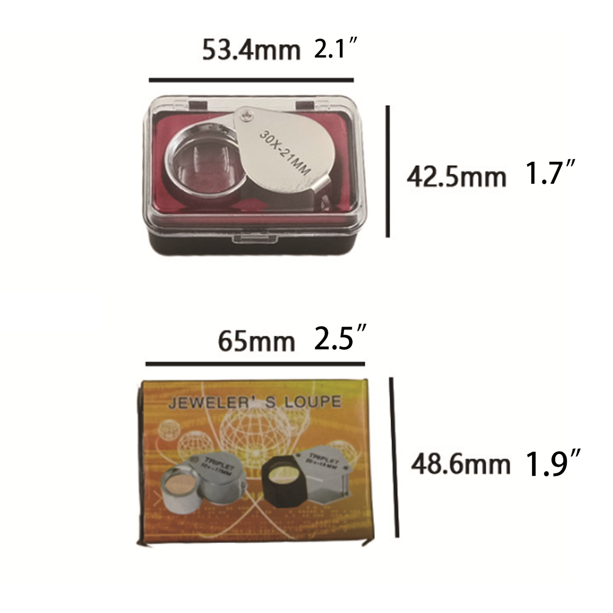 Folding 10x-30x Metal Jewelry Glass Lens Magnifier 2