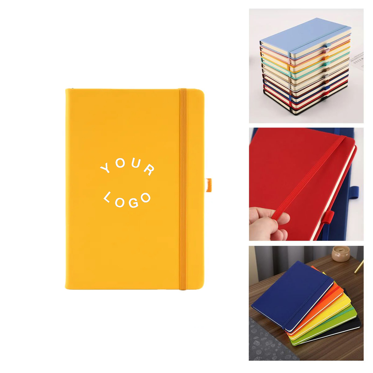 Compact PU Notebook With Ribbon Marker 3