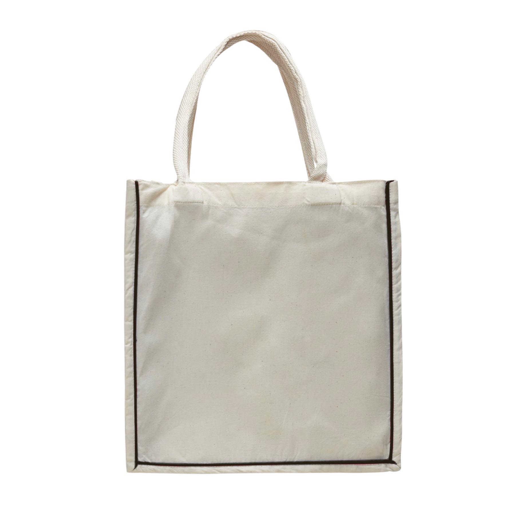 6 oz. 100% COTTON CANVAS FANCY COLOR STRIPE SHOPPER TOTE BAG 8