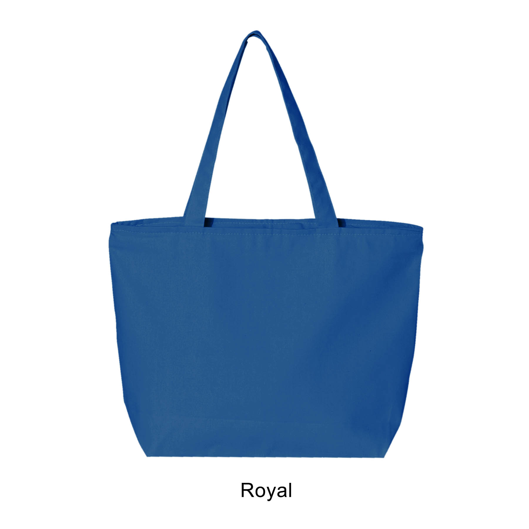 12 oz. Heavy Cotton Canvas 25L Zippered Tote Bag_R109BT 1