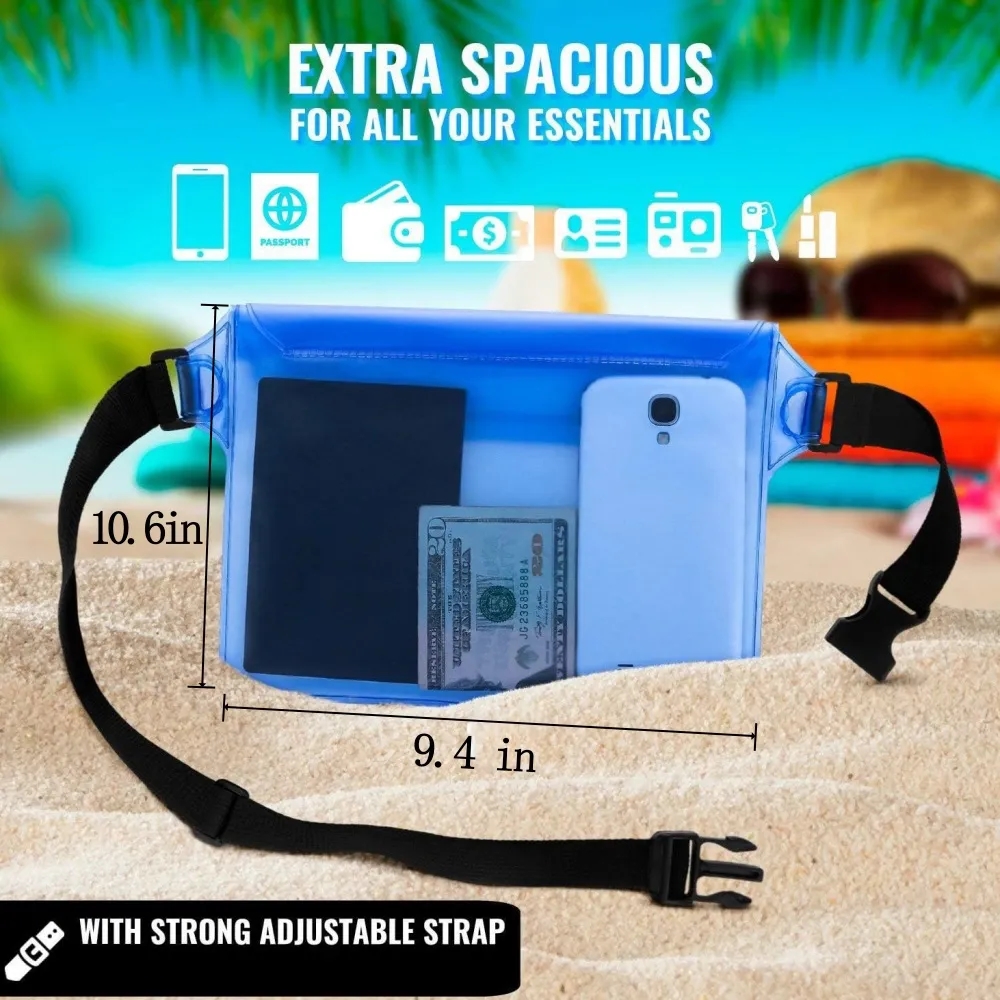 IPX8 Waterproof Phone Pouch with Waist Strap 17