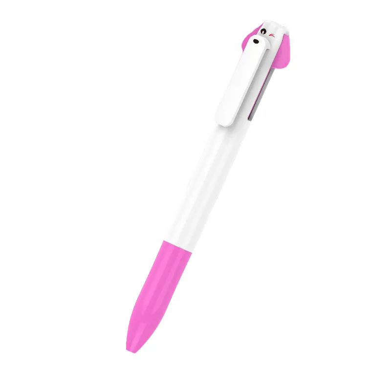 Cute Puppy Two-color Plastic Stretchable Ballpoint Pen 3