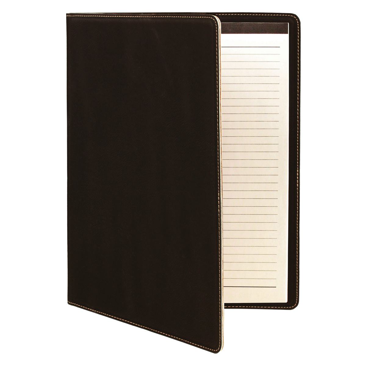 9" x 12" Leatherette Black/Gold Portfolio 2