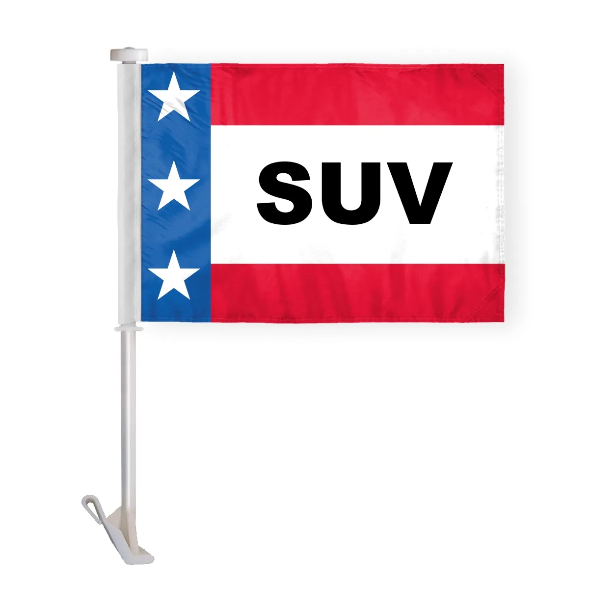 10.5" x 15" Patriotic Message Car Flag - wPoly 1 Ply 15