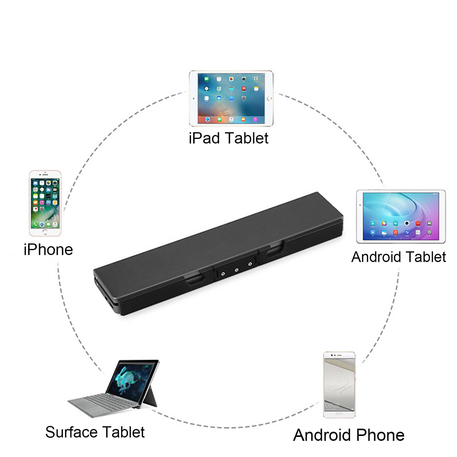 Compact Foldable Bluetooth Keyboard for Multi-Device 4