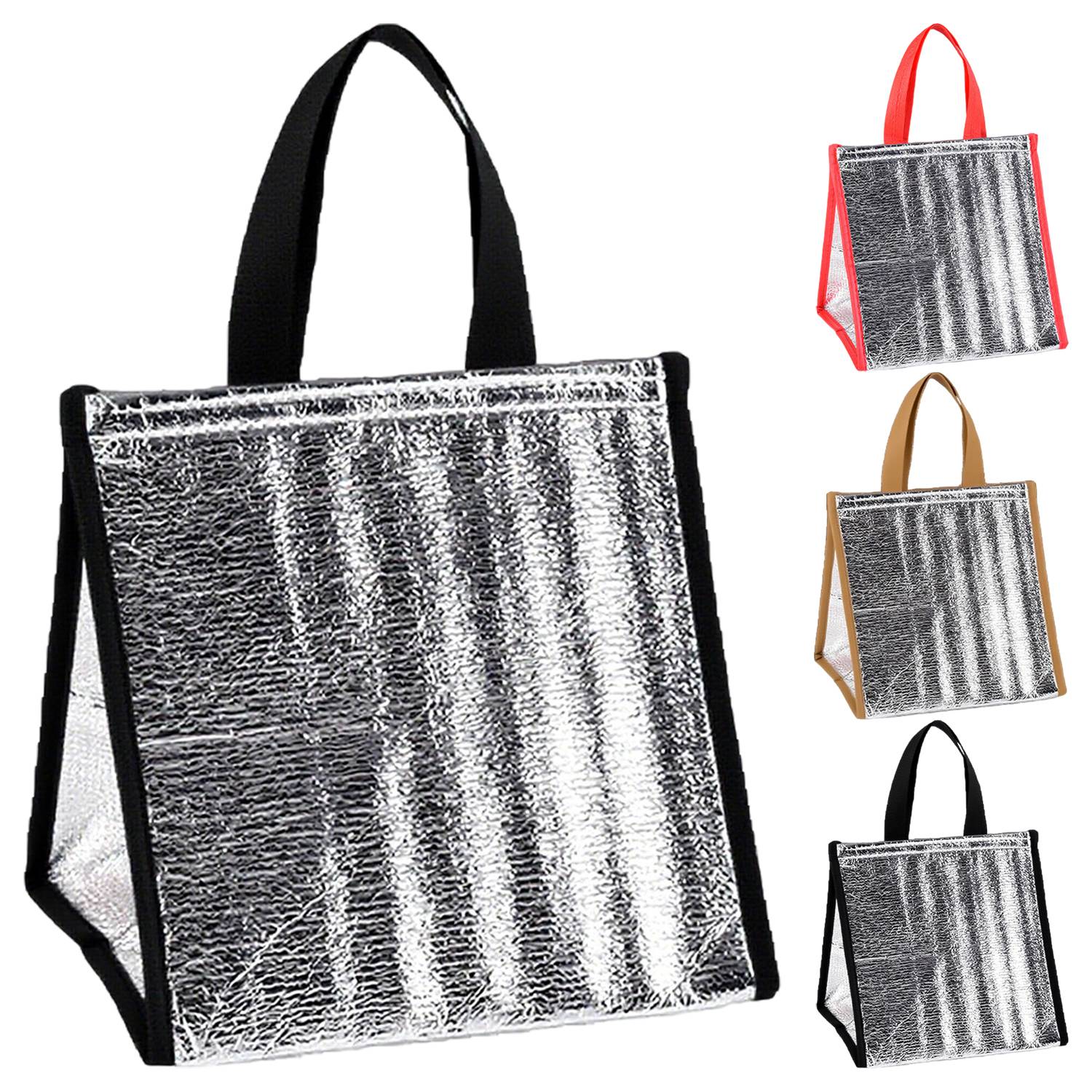 13L Aluminum Foil Non-Woven Insulated Takeout Tote Bag 6