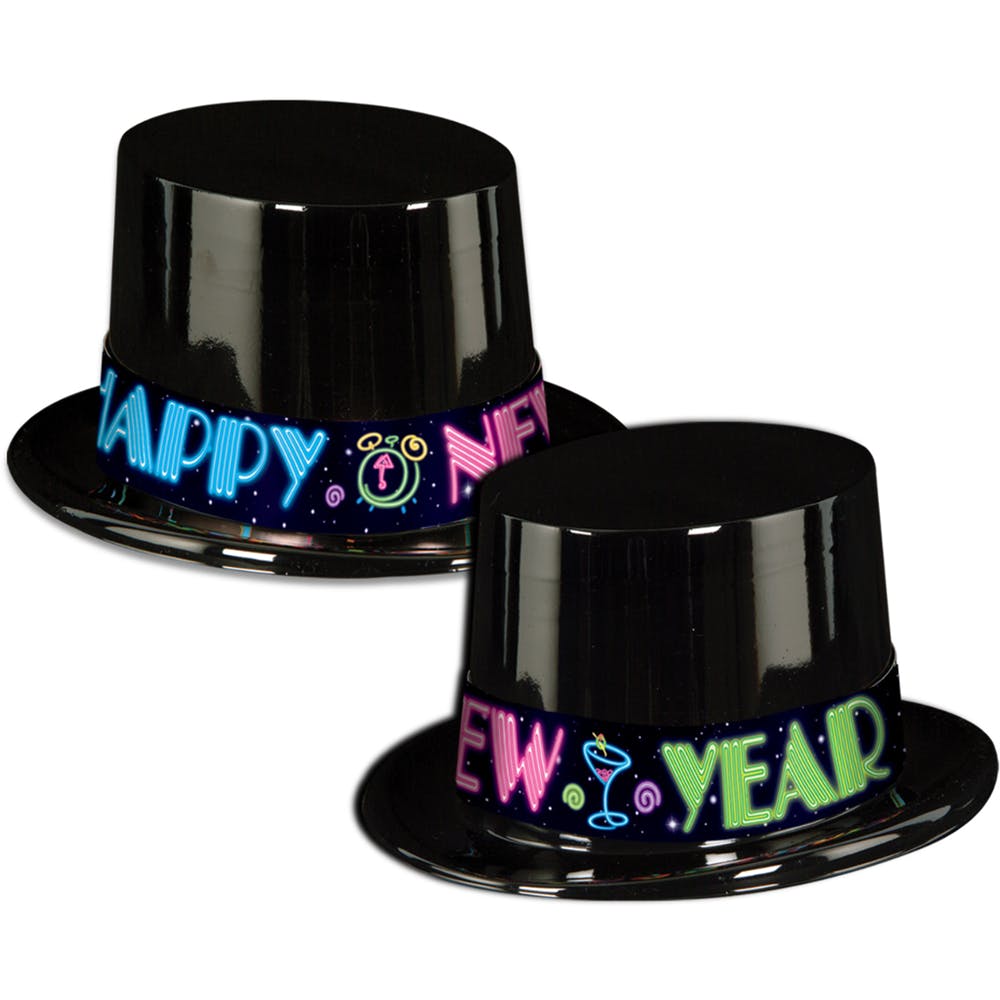 Party Topper Hats - Black One Size 2