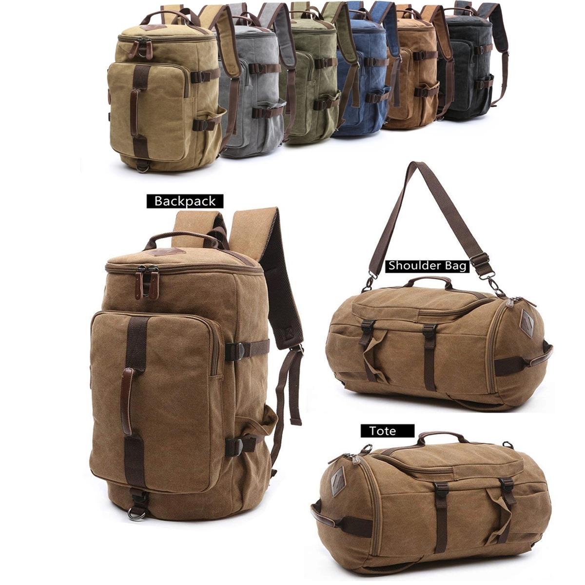 3 In 1 Canvas Duffle Backpack 4