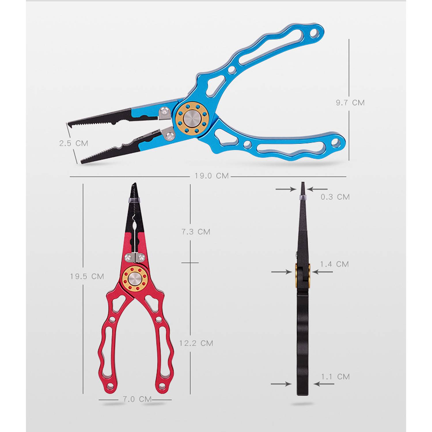 Aluminum Alloy Multifunctional Fishing Pliers Hook Set 6