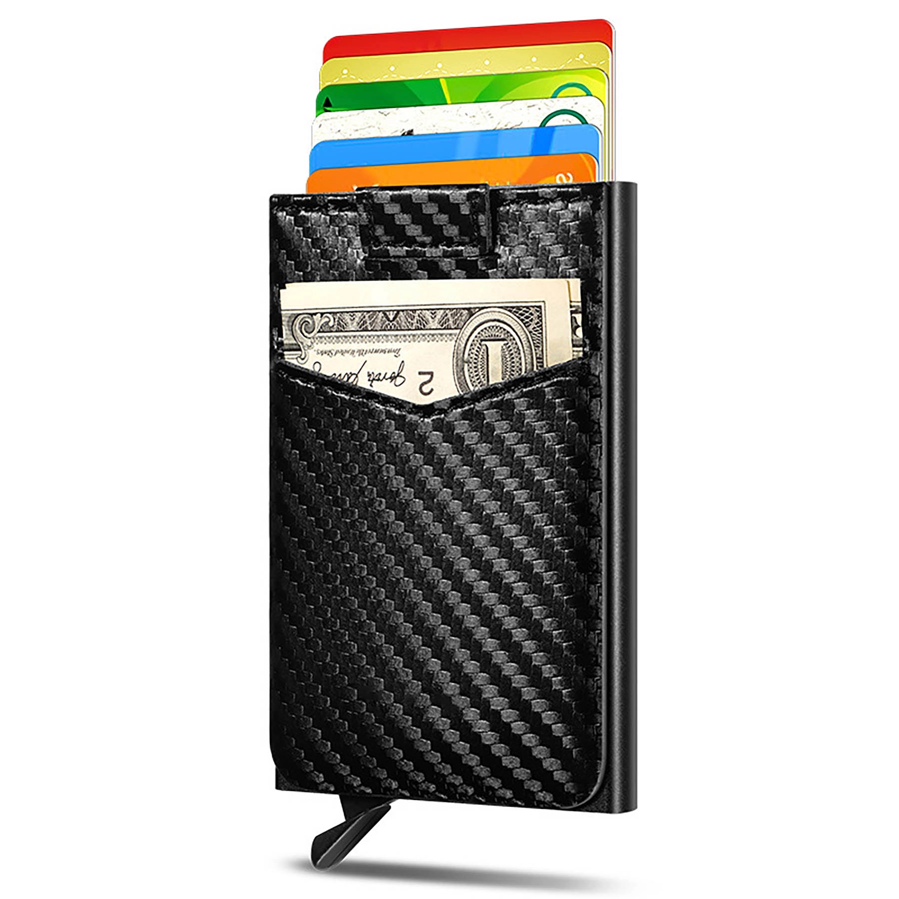 Leather Lining Rfid Blocking Credit Card Holder 5