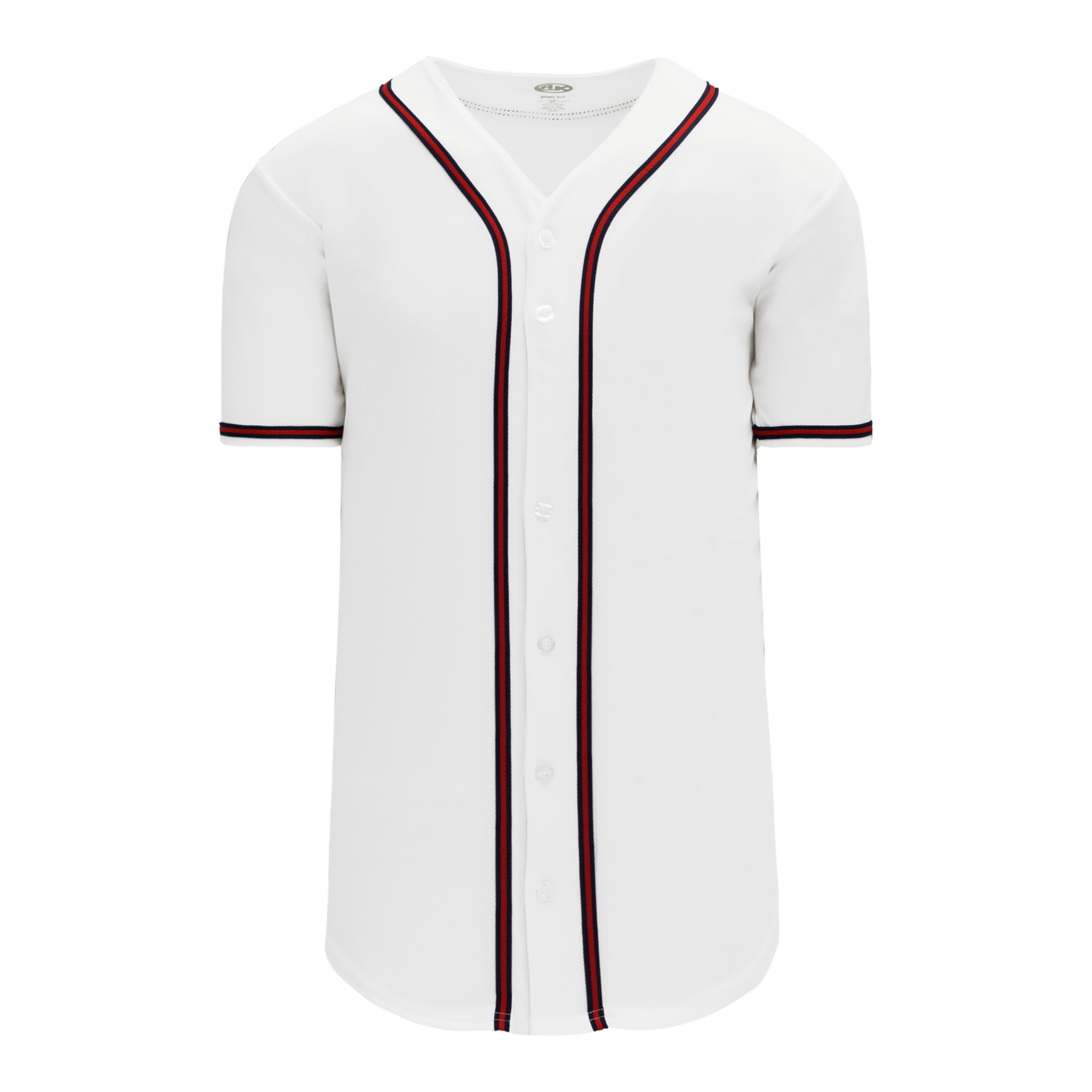 Full Button Baseball Jerseys BA5500-ATL-G01 5