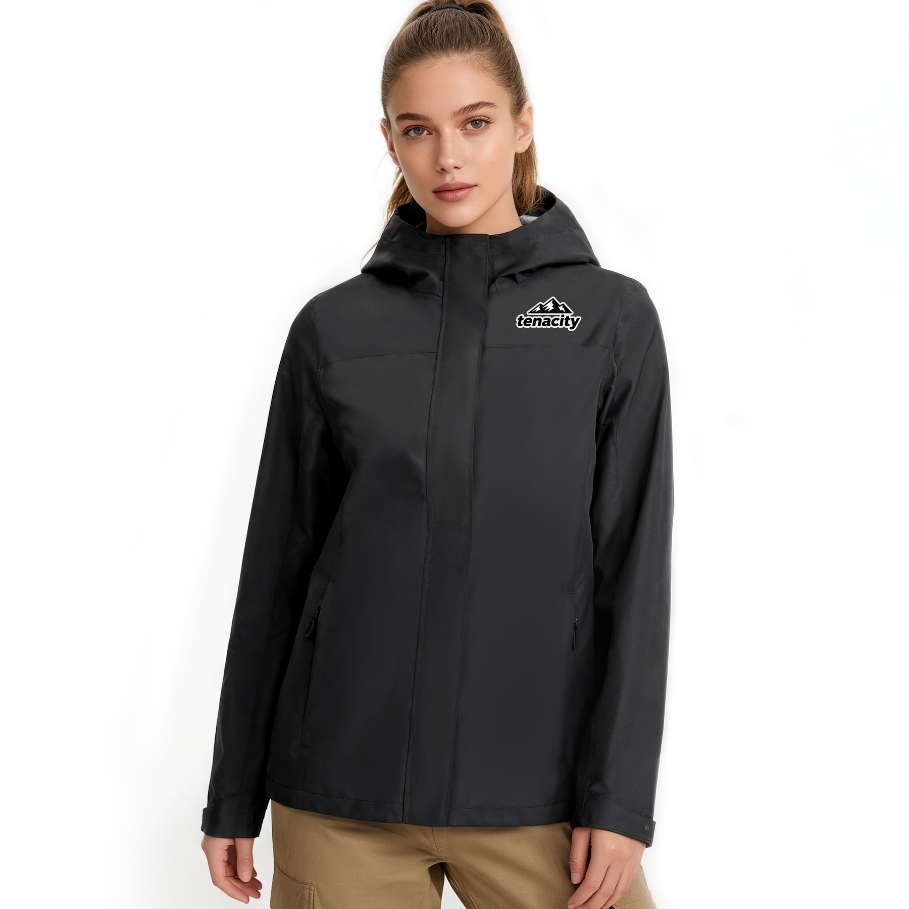Women's Lightweight Waterproof Hooded Rain Jacket 1
