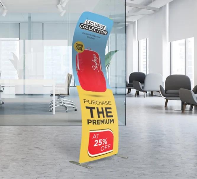 Fabric Display Stand S Shape Package (37.7" x 86.6") 2