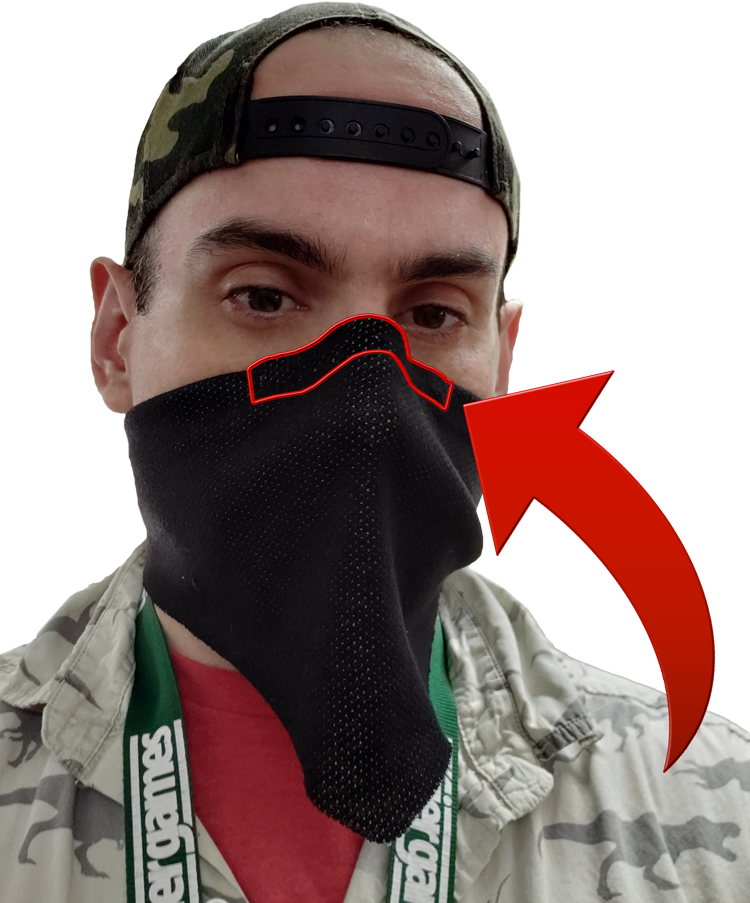 SMART Tiers Adult Triangle Bandanna Mask with Nose Clip