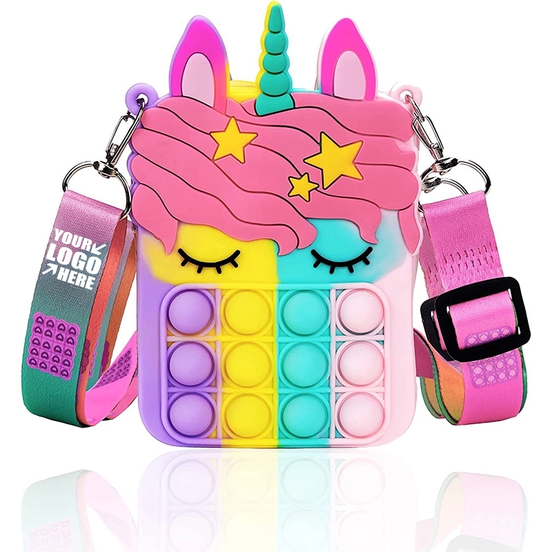 Custom cute Silicone Pop Fidget Bag 6