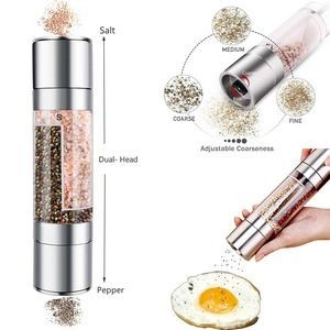 2 In 1 Manual Salt And Pepper Mill Grinder With Adjustable Grind Level 7