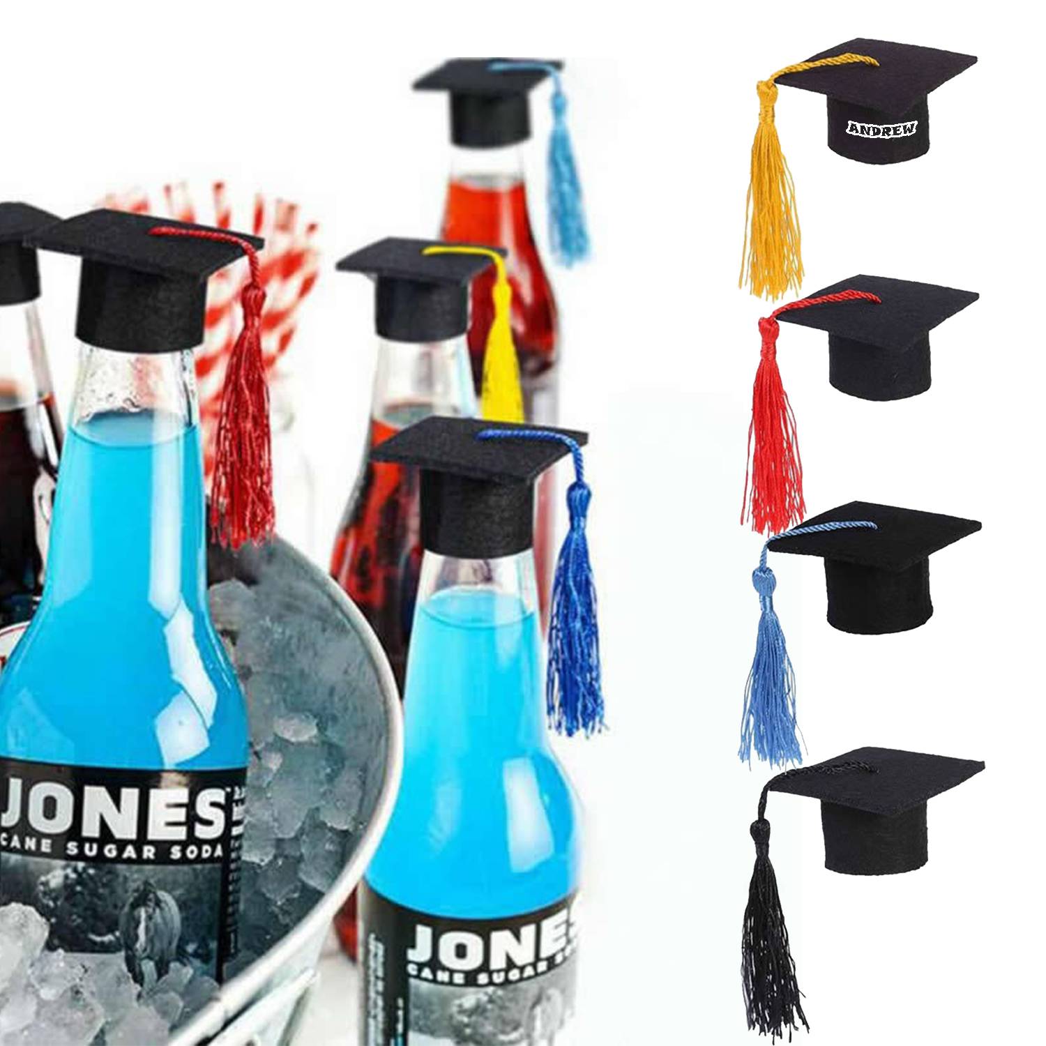 Mini Graduation Hat Wine Bottle Caps 2