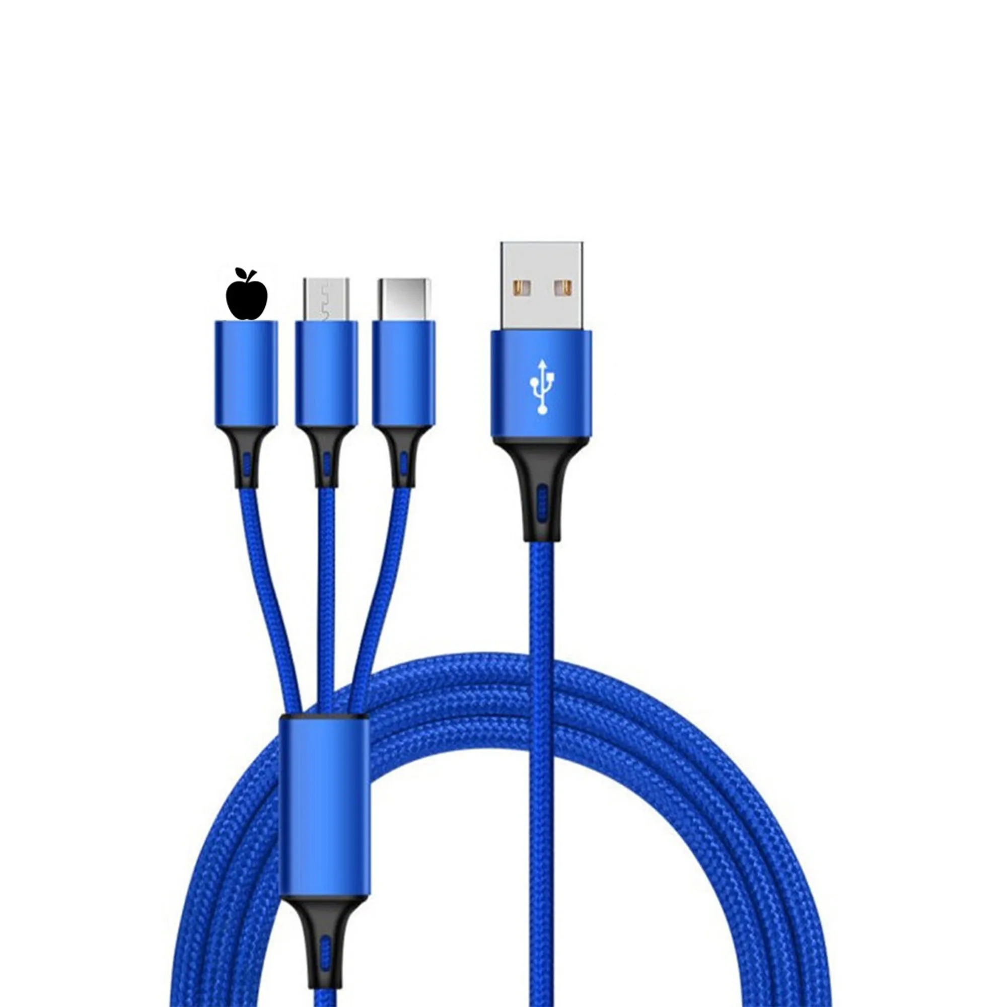 3 in 1 Nylon Braided Multi USB Cable 2