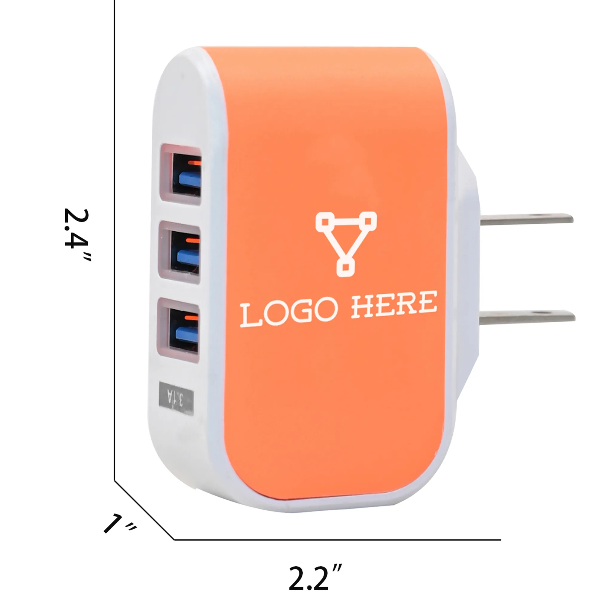 3-Port USB Wall Fast Charger 2