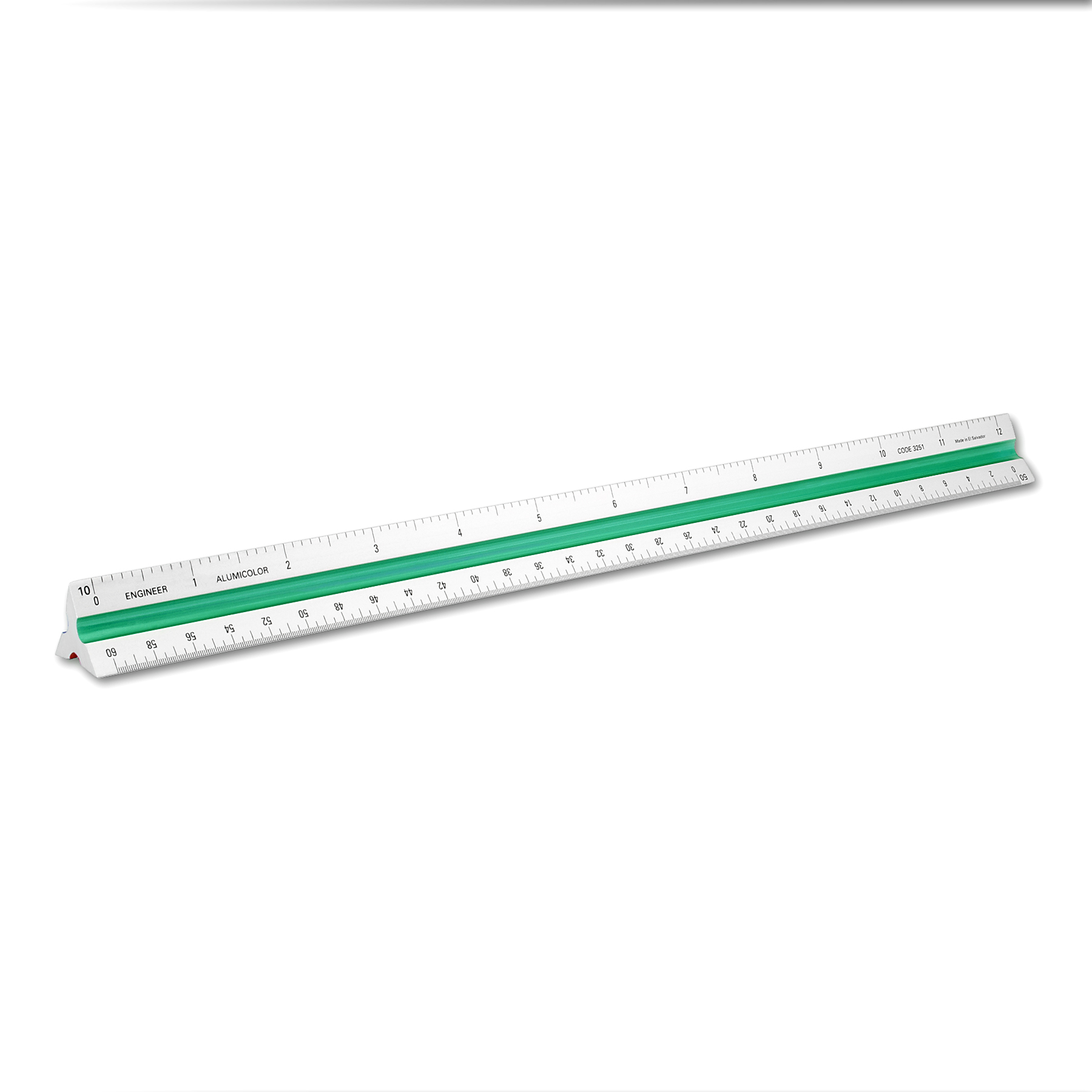 12" Color Coded Engineer Triangular Solid Scale - Aluminum 2