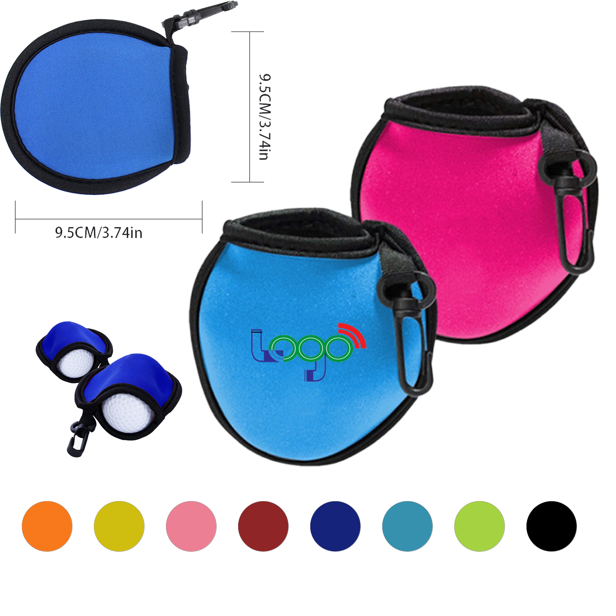Portable Neoprene Golf Ball Storage Pouch 2