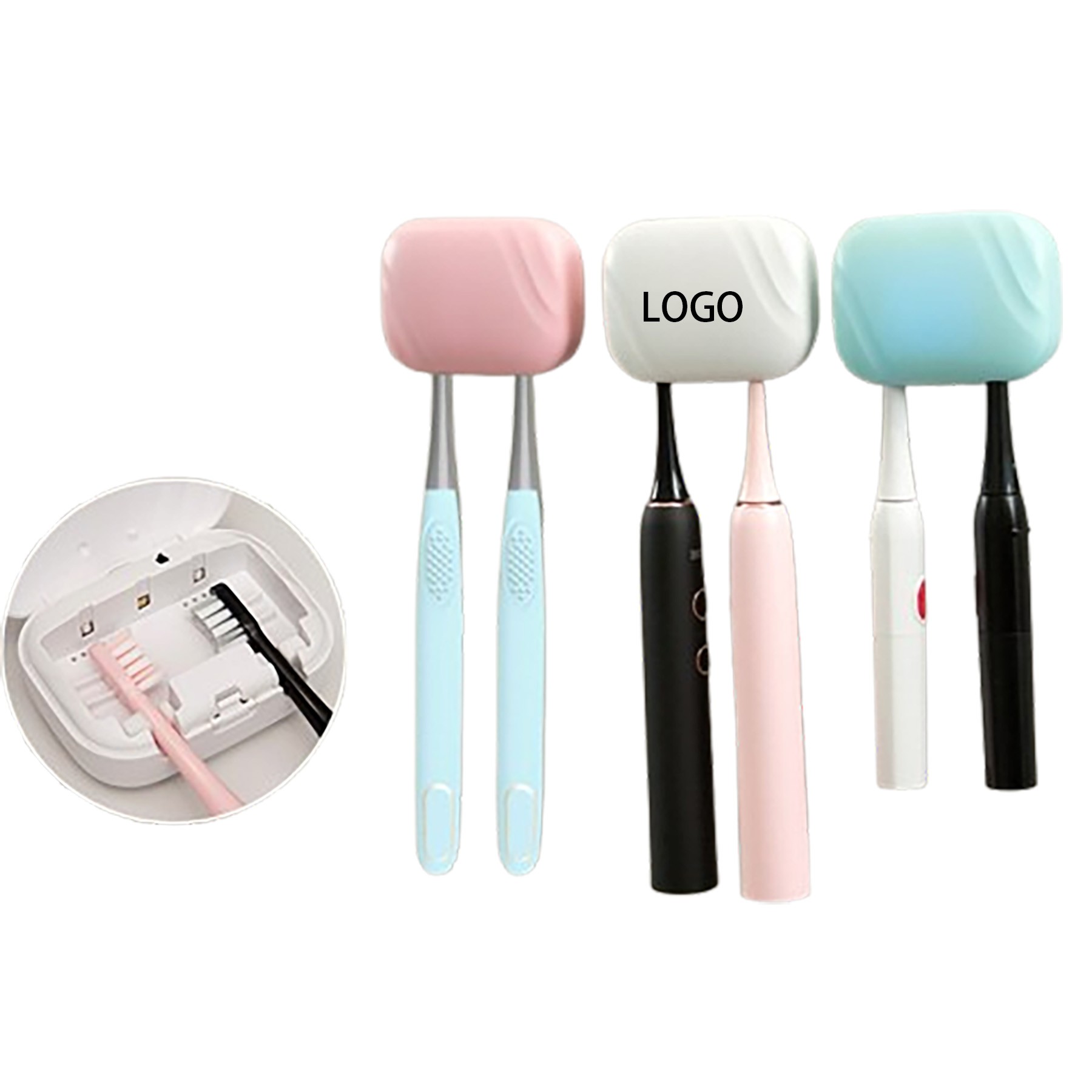 UV Toothbrush Sanitizer and Holder- 2 Toothbrush 3