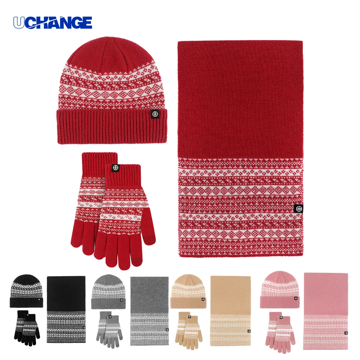 Winter Knitted Hat Scarf And Glove Set 5