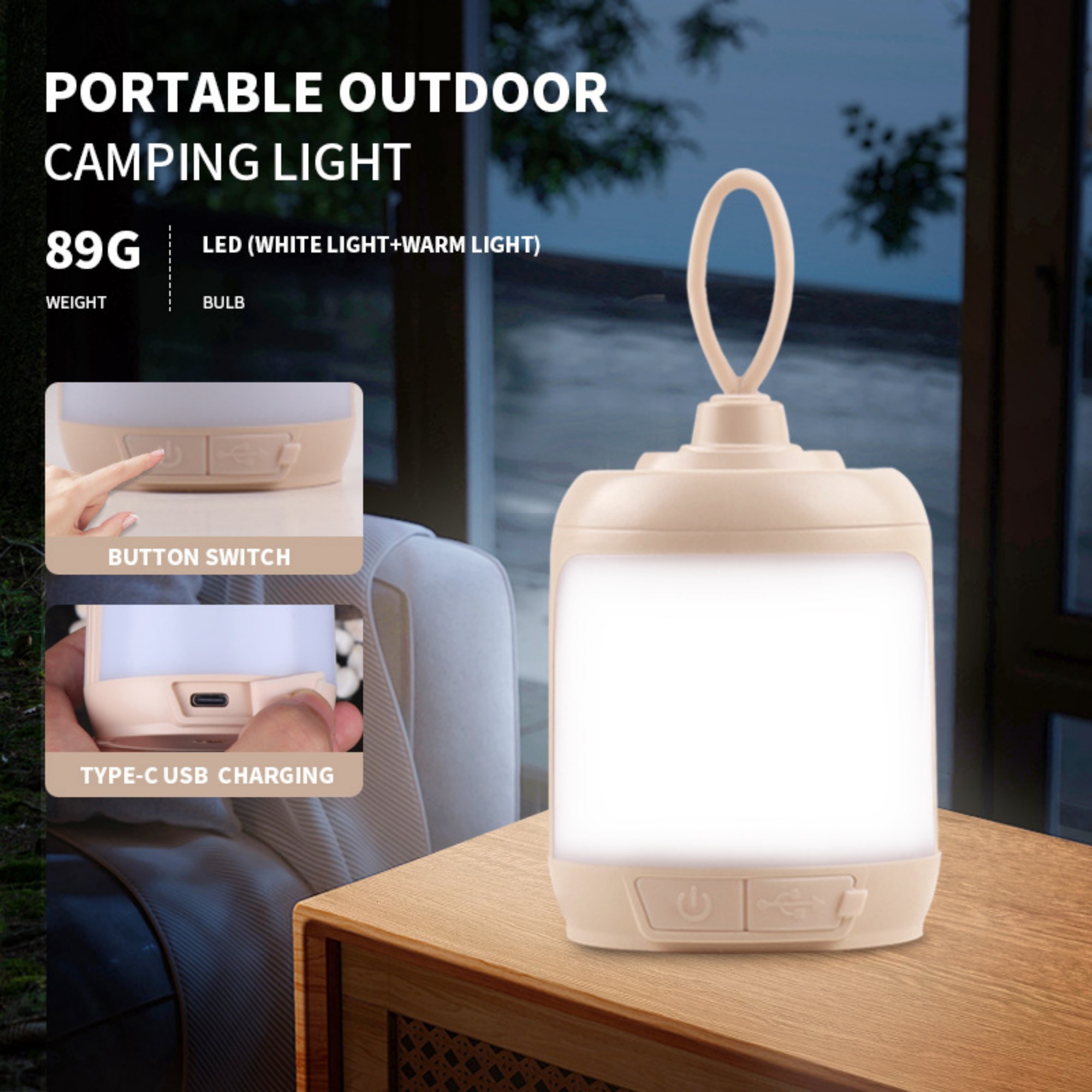 Outdoor Rechargeable Camping Lantern, custom sports ball with logo imprint 5
