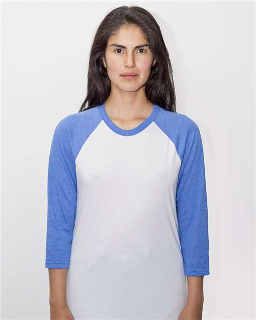 Unisex USA-Made Three-Quarter Sleeve Raglan Baseball T-Shirt - FF53 11