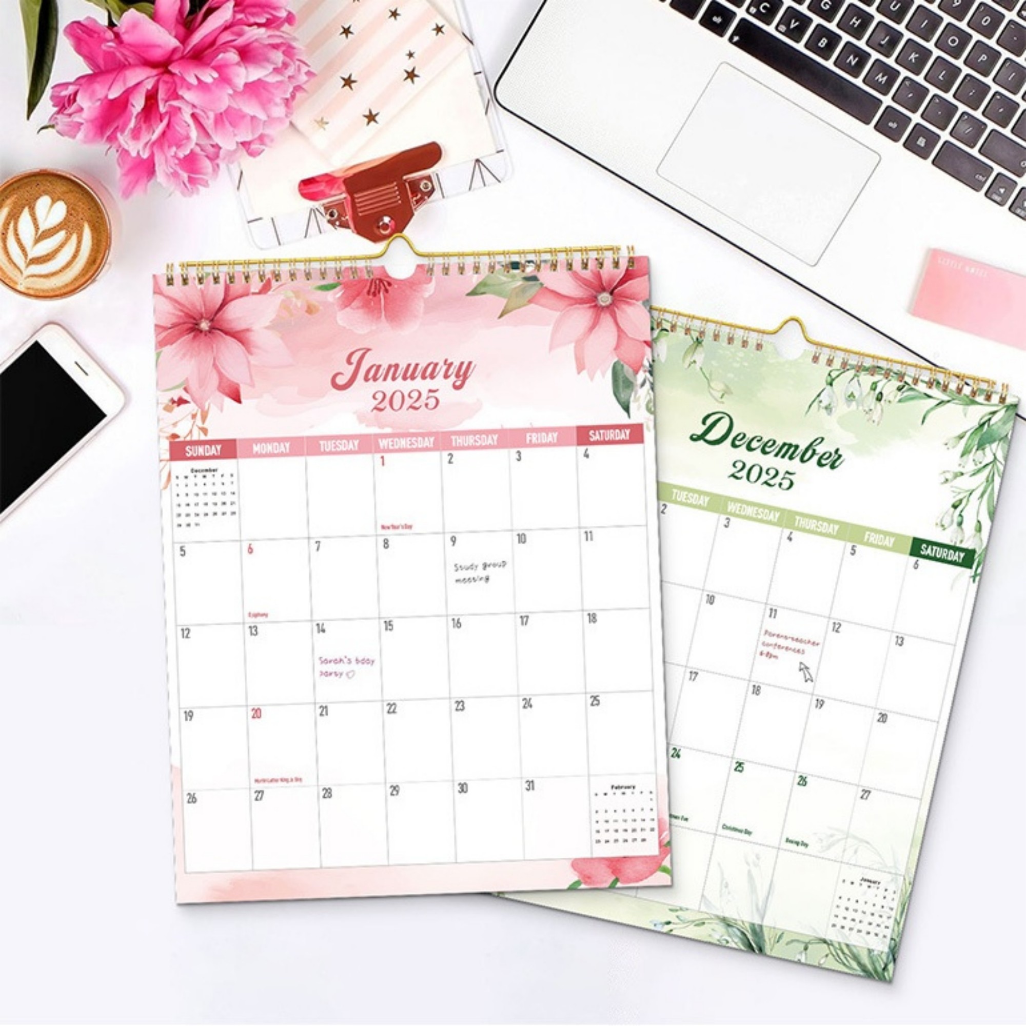 18 Months 14"*11" Wall Calendar From Jan 2025 To June 2026 1