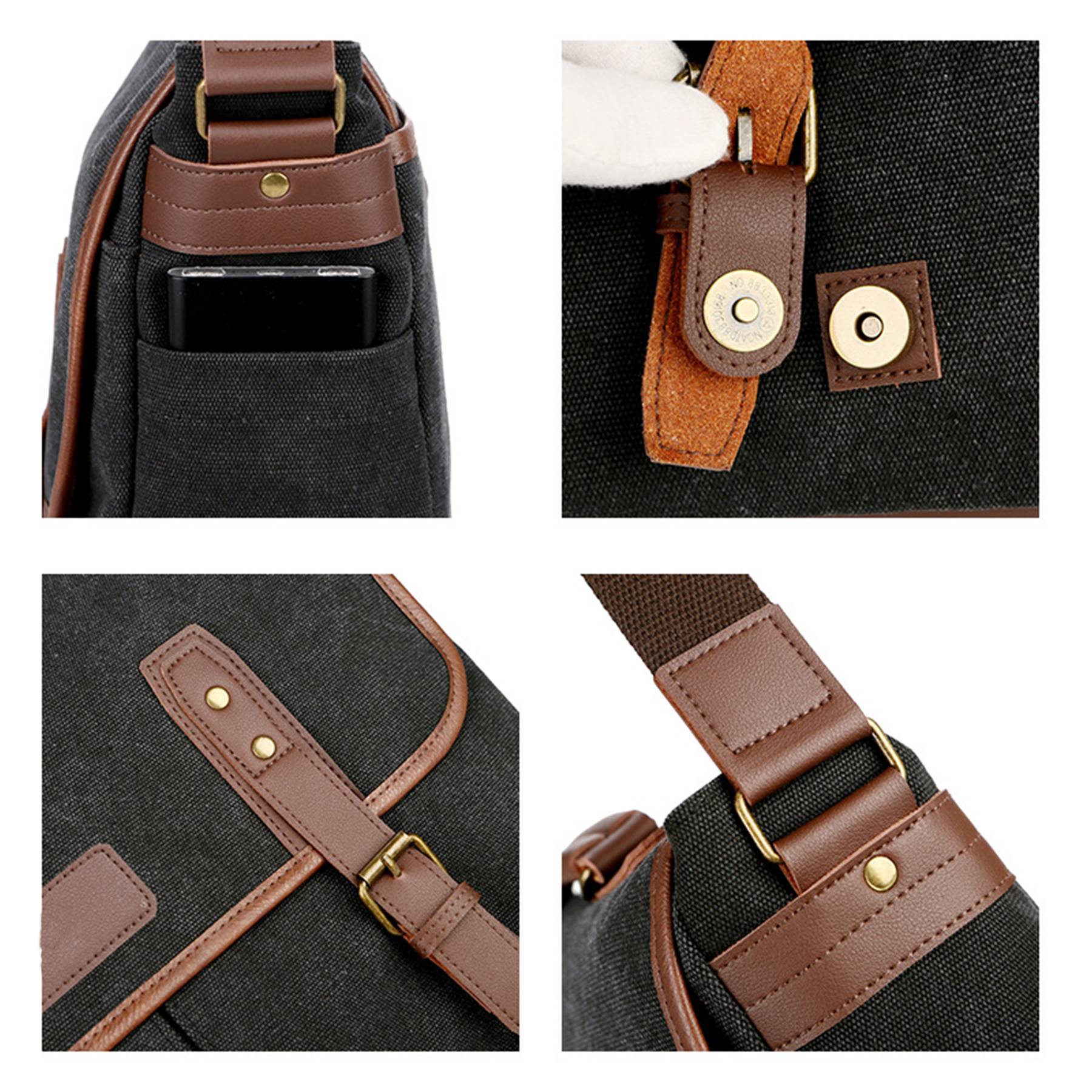 Cavas Vintage Men Briefcases Laptop Messenger Bag 1