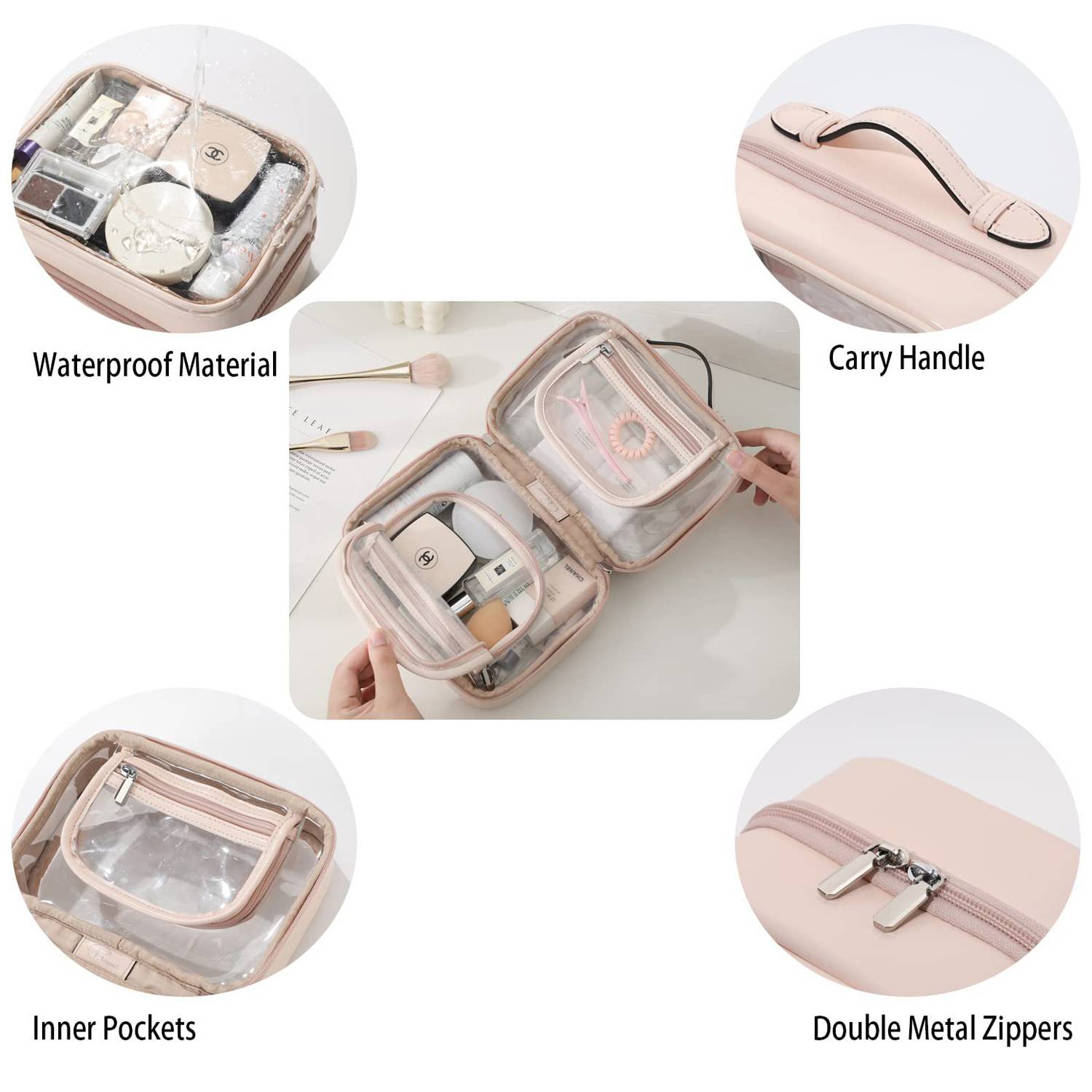 Portable Travel Cosmetics Wash Transparent Storage Bag 3