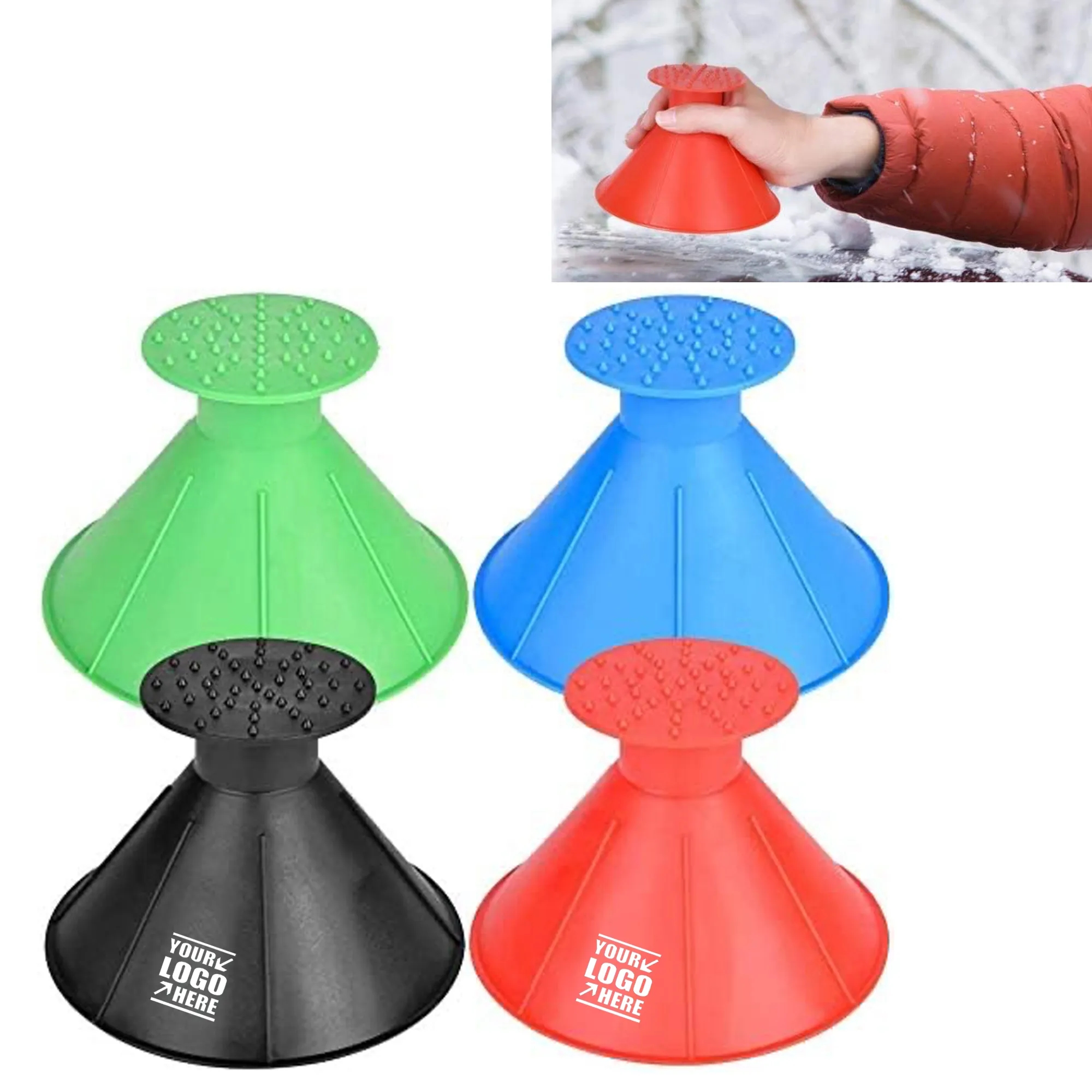 Round Ice Scraper for Car Windshield 3