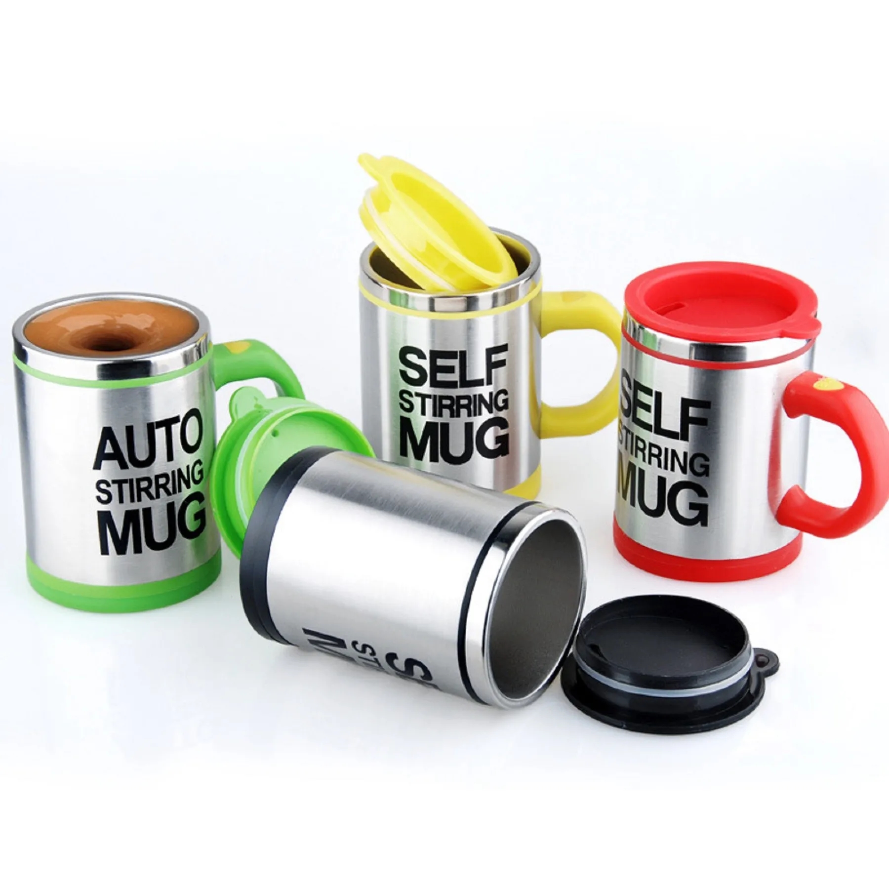 14 Oz. Stainless Steel Self Stirring Mug Mixing Cup 9