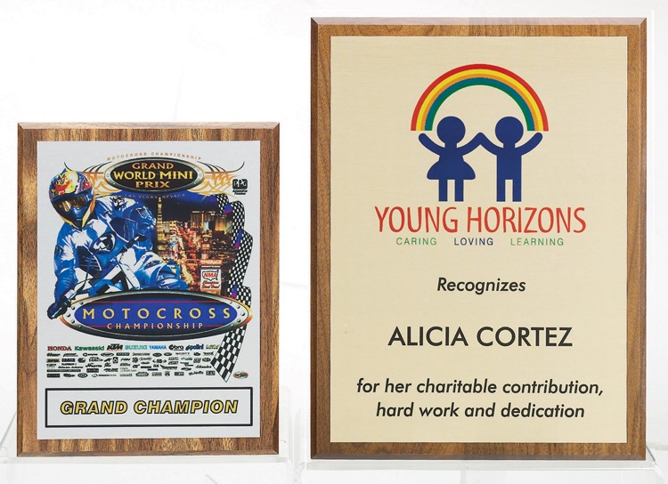 Walnut Veneer Plaque w/Sublimated Plate (5"x7") 1