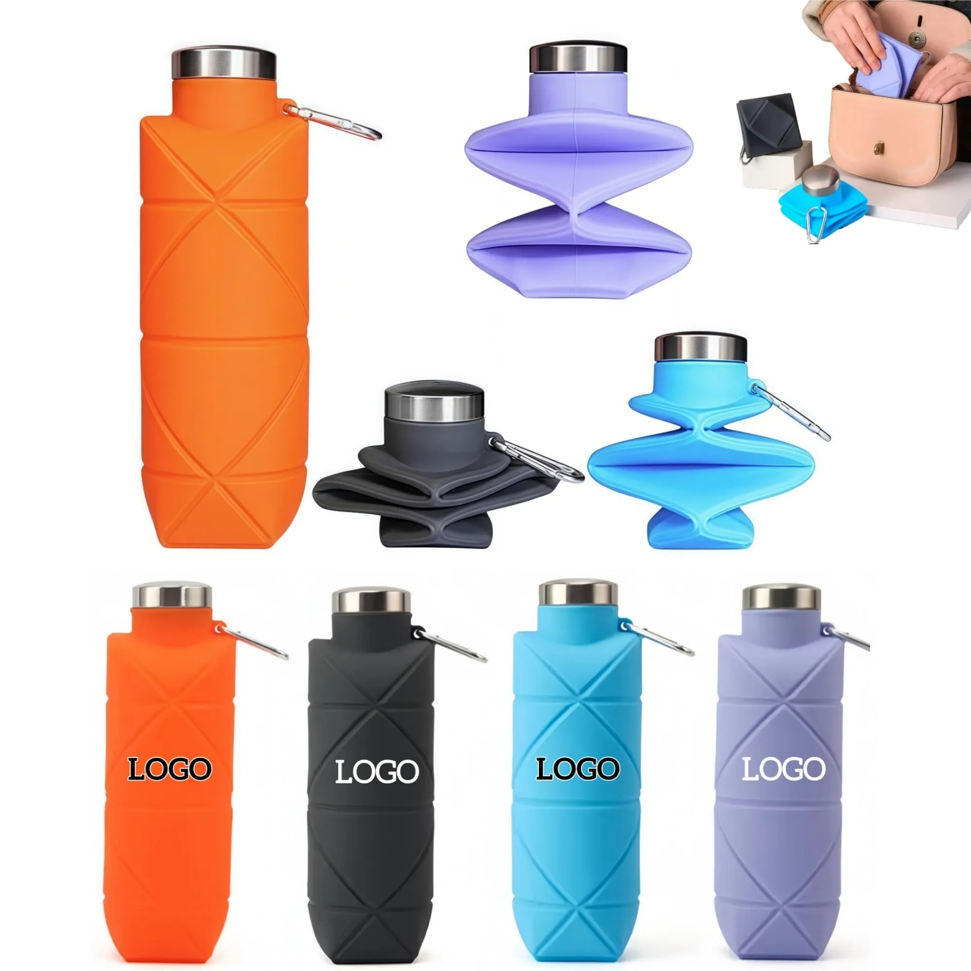 23oz Eco-Friendly Collapsible Water Bottle 5