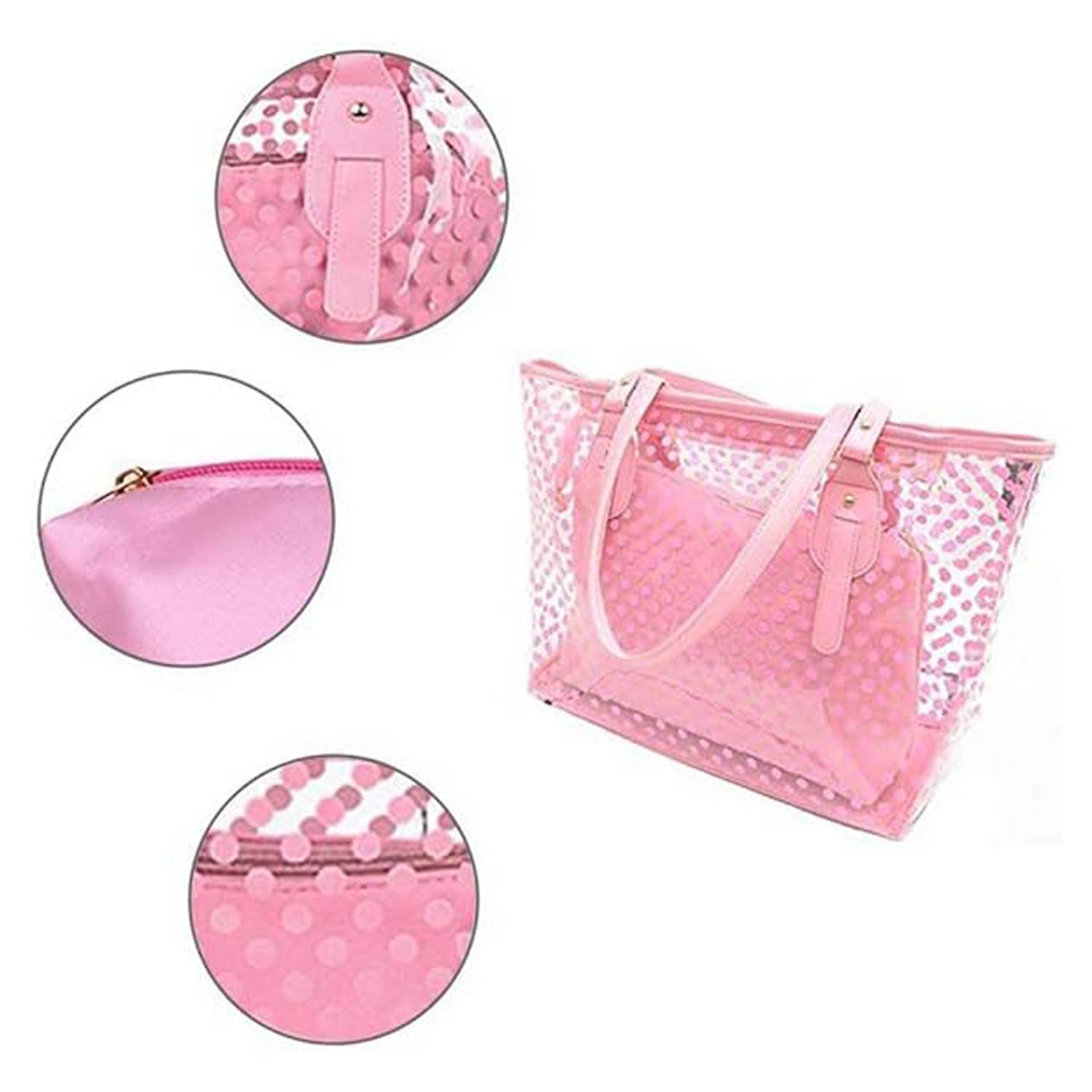 Stylish PVC Waterproof Clear Beach Tote Bag 4