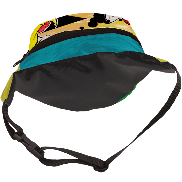 Fashion Full Color Black Panel Fanny Pack 3