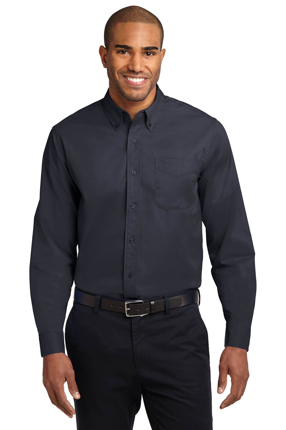 Men's Long Sleeve Oxford Button-Down Easy Care Shirts 27